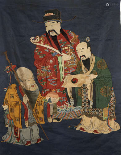 Three-Star Picture of Kesi in the Qing Dynasty