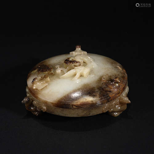 Hetian Jade Dragon Inkstone in Han Dynasty