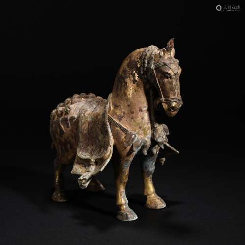 Bronze horse-shaped ornaments in Han Dynasty