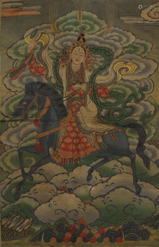 Thangka Riding Tara in Qing Dynasty