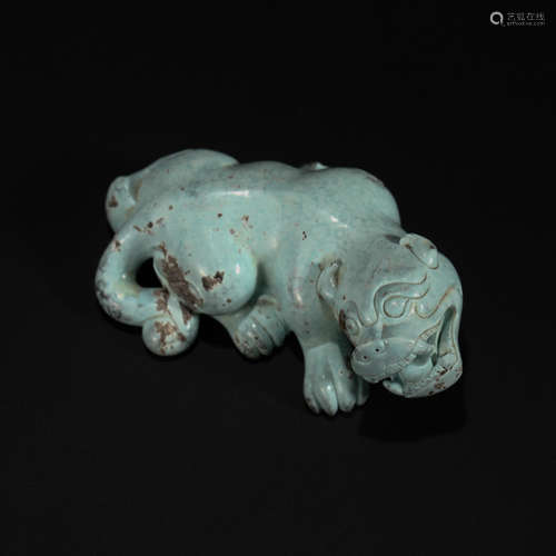 Turquoise beast of Qing Dynasty