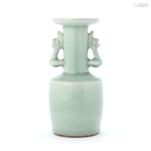 A Longquan Kiln Double Phoenix-Eared Vase