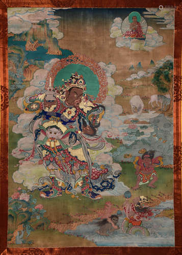 A Painted Thangka Of Virupakkha