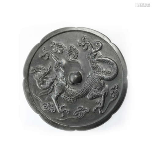 A Bronze Lobed Dragon Mirror