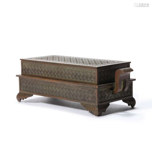 A Bronze Rectangular Incense Burner