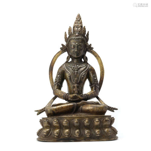 A Gilt Bronze Figure Of Amitayus