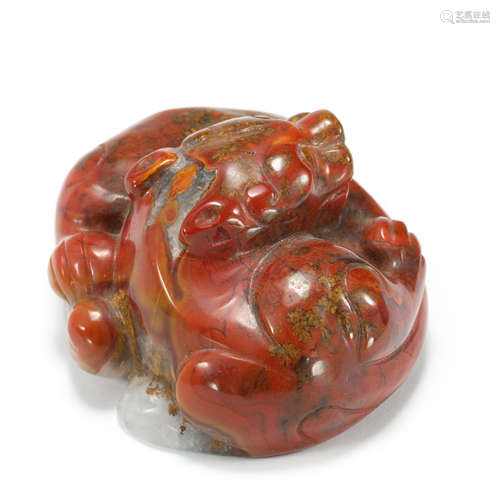 A South Red Agate Chilong Ornament