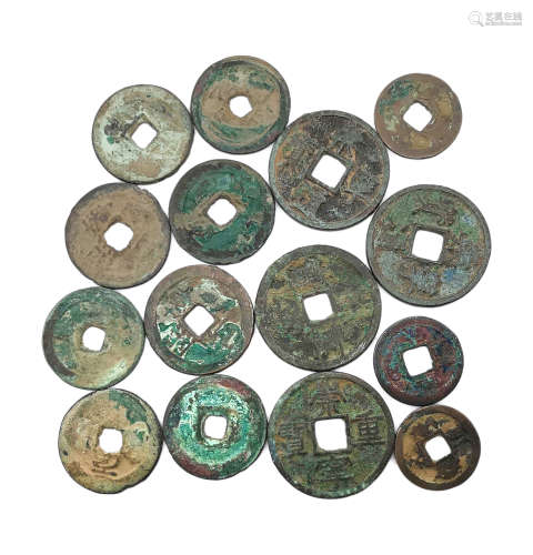 各式青銅 錢幣(共15枚)