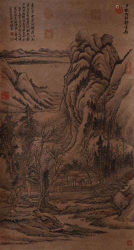 A Chinese Painting Of Landscape Signed Wangcui