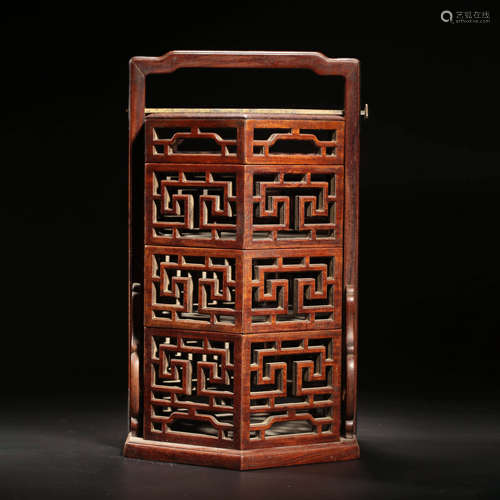 A Reticulated Huanghuali Food Cabinet