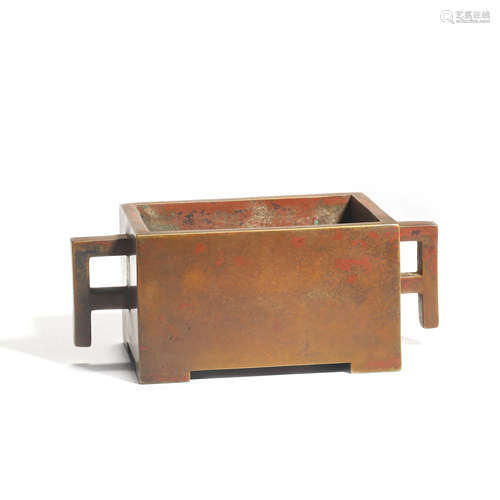 A Bronze Squared Censer