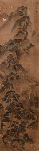 A Chinese Painting Of Landscape Signed Wangjian