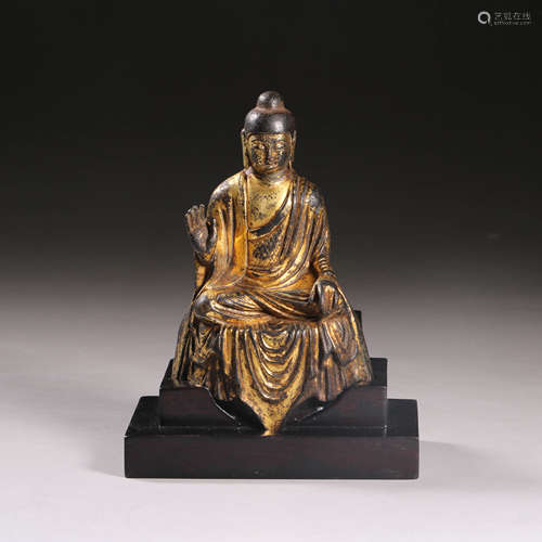 A Gilt Bronze  Seated Bodhisattva