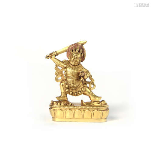 A Gilt Bronze  Figure Of Mahakala