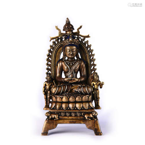 A Copper Alloy Statue Of Buddha