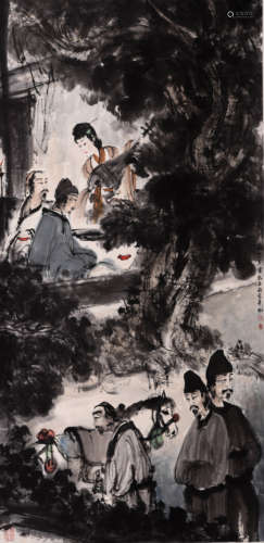 A Chinese Painting Of Figure Signed Fu Baoshi