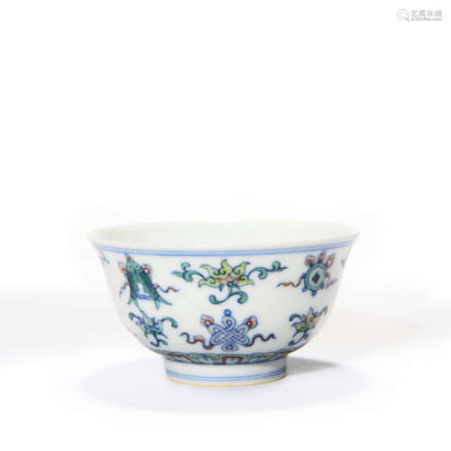 A Doucai Glazed Eight Treasure Bowl