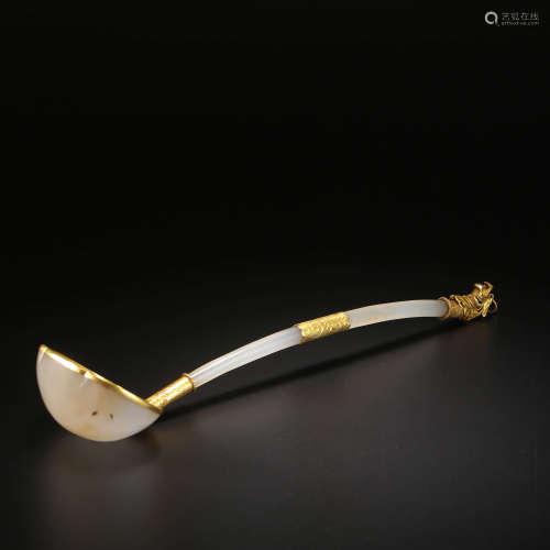 A Carved Jade Spoon