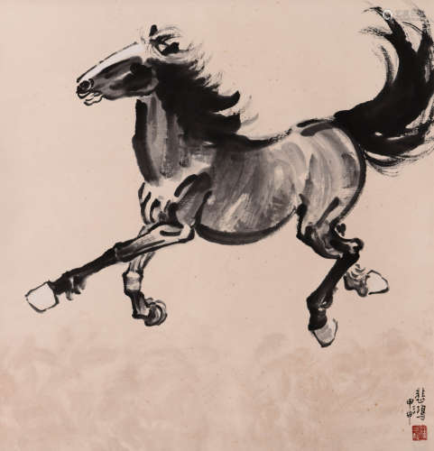 A Chinese Painting Of Horse Signed Xu Beihong