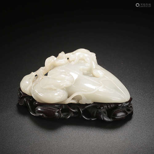 A Hetian Jade Carving Of Melon