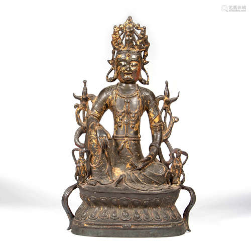 A Bronze Seated Guanyin