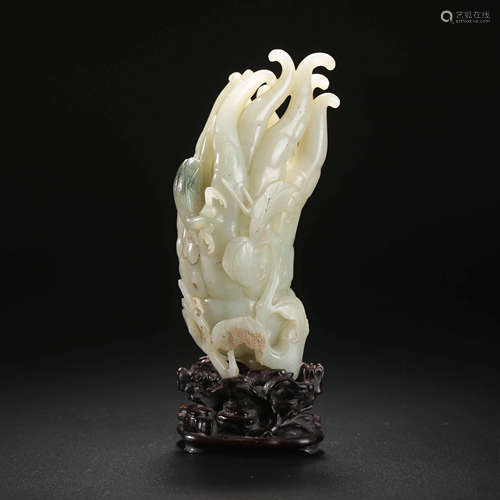 A Carved Hetian Jade Buddha’S Hand Citron