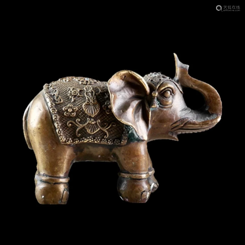 Indian Brass Statue of Elephant