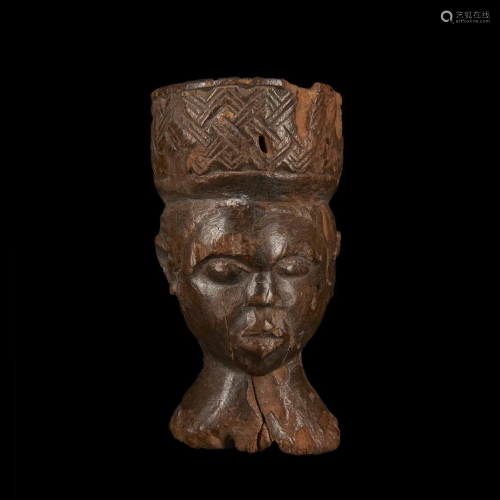 African Wooden Wine Chalice