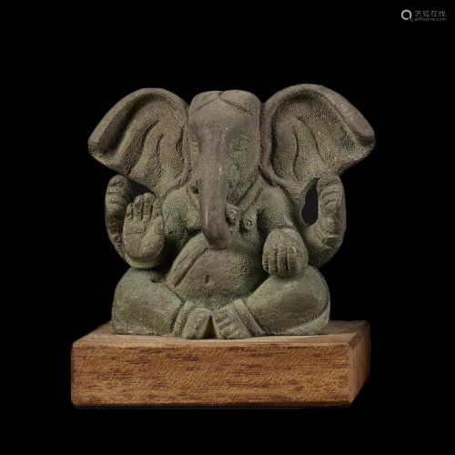 Small Bronze Ganesha Sculpture