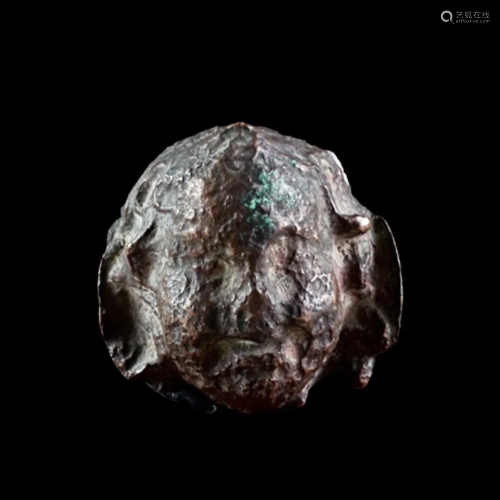 Old Bronze Buddhist Head