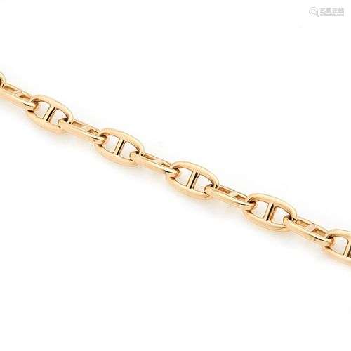 HERMES, Bracelet Chaine d Ancre en or jaune 18K (750/°°). Si...