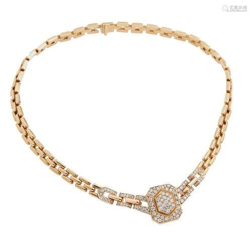 CARTIER, Collier Panthère en or jaune 18K (750/°°), à maillo...