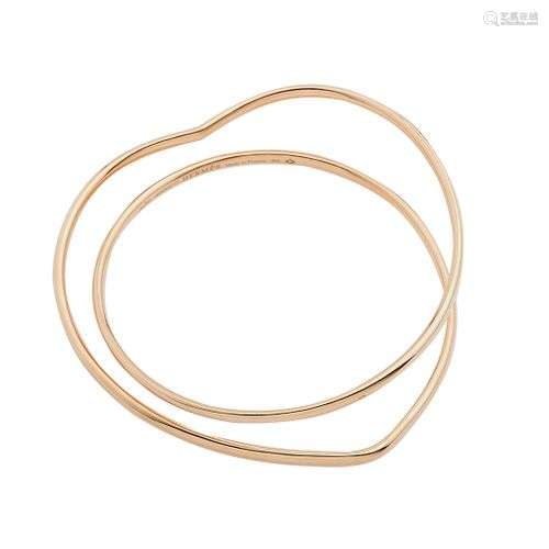 HERMES, Bracelet Vertige Coeur Grand modèle en or rose 18K (...