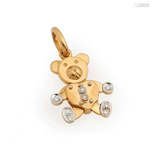 POMELLATO, pendentif Orsetto en or jaune 18k (750/°°), figur...