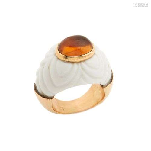 BULGARI, Bague jonc modèle Chandra en or jaune 18K (750/°°) ...