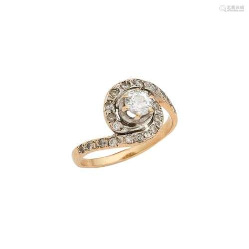 Bague Tourbillon en or de deux tons 18K (750/°°), ornée d un...