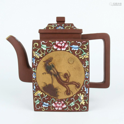 Chinese Phoenix Yixing Zisha Clay Teapot