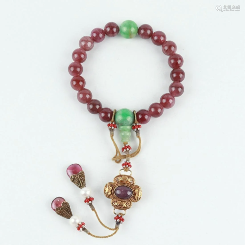 Chinese Tourmaline 18 Beads Bracelets