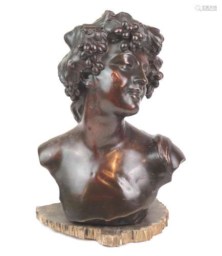 LAMBEAUX, Jef (*1852 +1908), Büste einer Bacchantin,