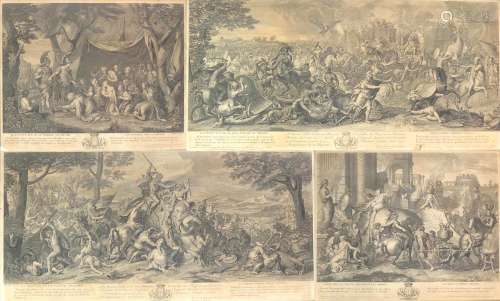 LE BRUN, Charles (*1619 +1690),/ AUDRAN, I., 4 Kupferstiche,