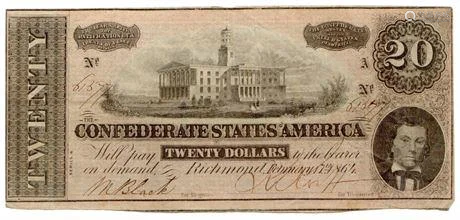 Type 67 $20 Confederate States of America Note