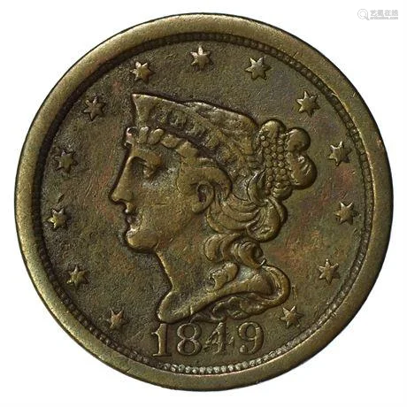 1849 Braided Hair Half Cent