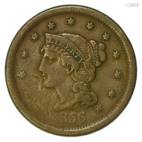 56 Braided Hair Large Cent Slanted Five