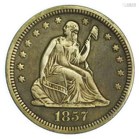 1857 Liberty Seated Quarter