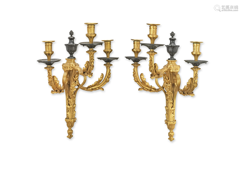 A PAIR OF IMPRESSIVE EARLY 20TH CENTURY FRENCH GILT AND