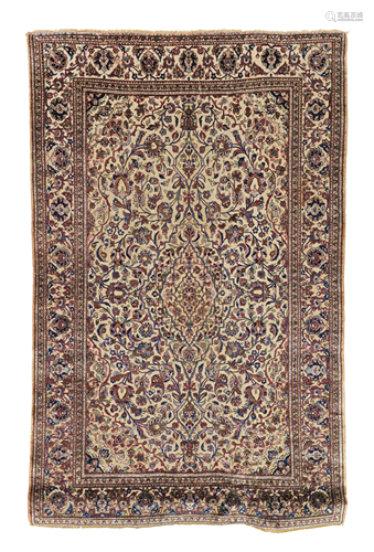 A SILK KASHAN SOUF CARPET