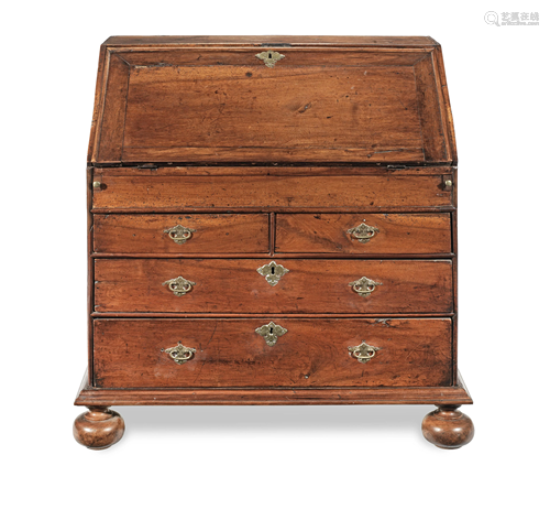 A VERNACULAR GEORGE I/II WALNUT BUREAU