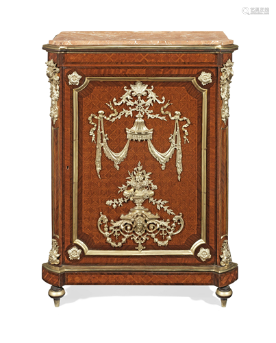 A FRENCH 19TH CENTURY GILT BRONZE MOUNTED ROSEWOOD,