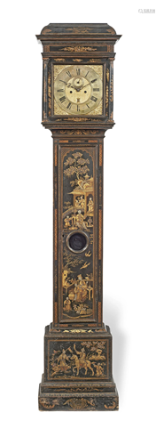 AN 18TH CENTURY AND LATER BLACK AND GILT CHINOISERIE