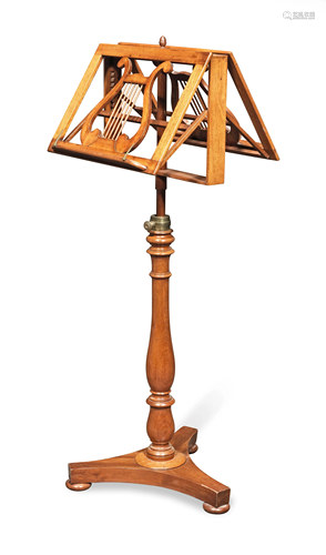 A WILLIAM IV MAHOGANY DUET MUSIC STAND